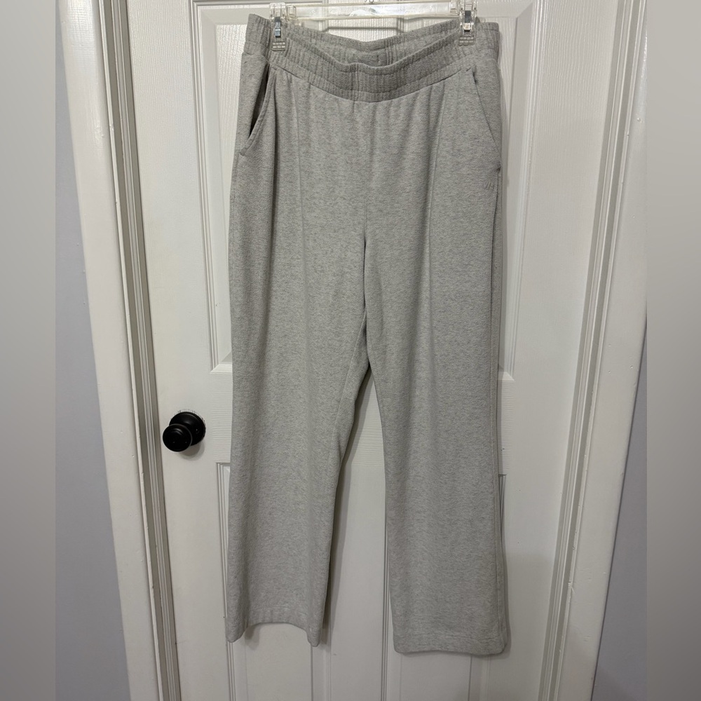 Alpine design wide leg fleece sweatpants grey size large
